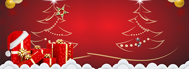 圣诞狂欢夜淘宝banner背景