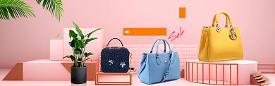 简约春季女包上新淘宝banner背景