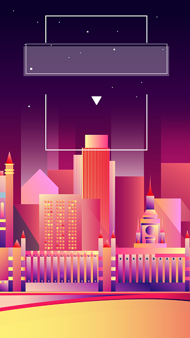 色彩渐变创意插画科技成就未来手机海报背景