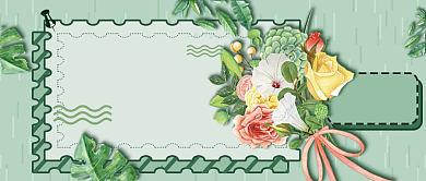 绿色扁平风九月你好微信公众号首图背景