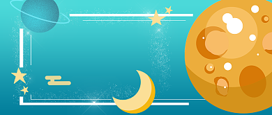 蓝色人类月球日宣传配图微信公众号素材图片背景