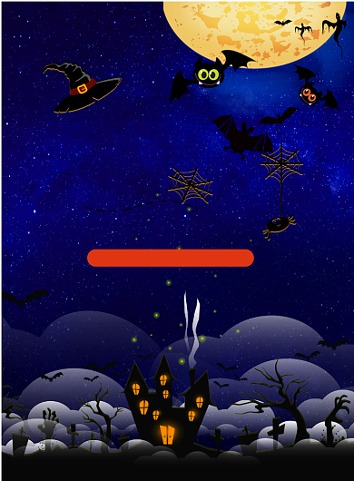 深蓝色万圣节海报模板背景