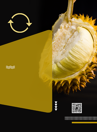 时尚水果超市榴莲特卖印刷海报背景