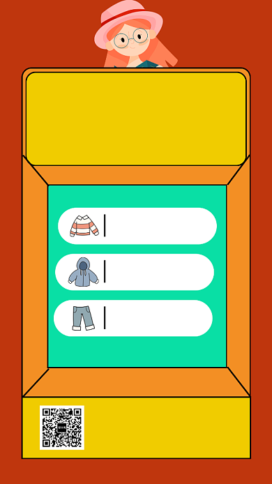 撞色时尚几何秋季新品服装手机海报模板背景