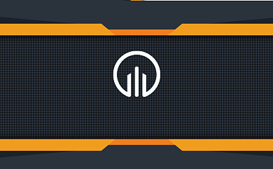 黑底橙色商业化简约印刷名片背景