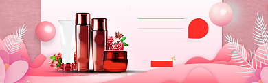 莹亮色泽护肤水淘宝banner背景