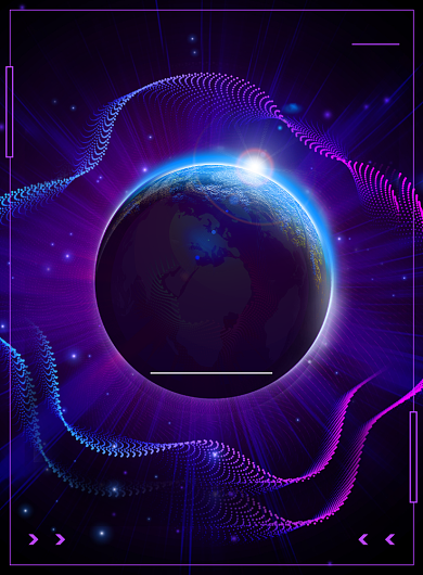 星空地球新品发布宣传印刷海报背景