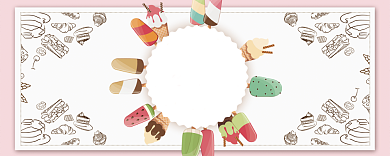 卡通甜食代金券30元背景