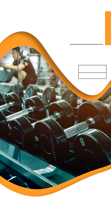 运动健身时尚简约黄白色宣传手机海报背景