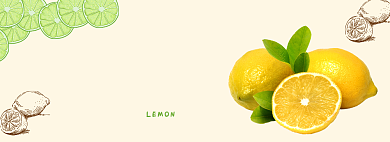 新鲜柠檬健康banner背景
