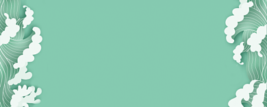 绿色小清新卡通现金券背景