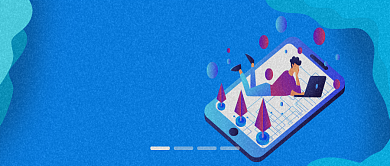 蓝色卡通世界读书日公众号首图背景