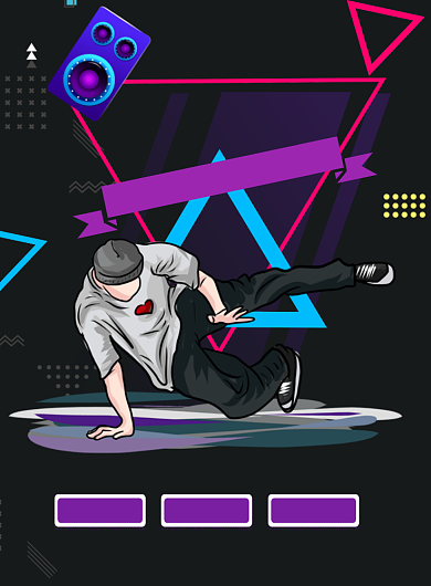 黑色炫酷街舞招生海报背景