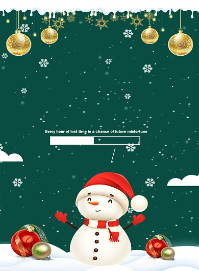 绿色卡通圣诞节节日促销宣传海报背景