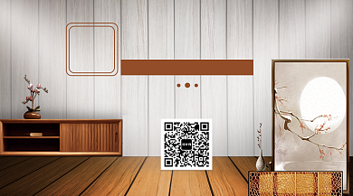 复古家具手机横版海报背景