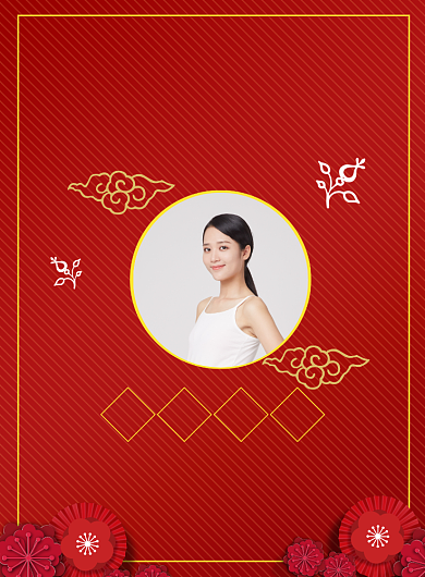 红色中国风金榜题名海报印刷背景