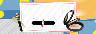 美妆特惠淘宝banner背景