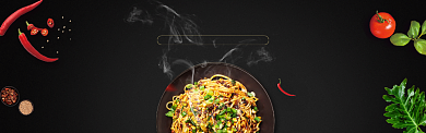 咸香微辣好味道淘宝banner背景