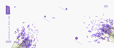 春暖花开紫色文艺风公众号首图背景