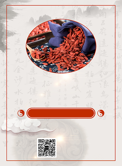 红色养生印刷海报背景