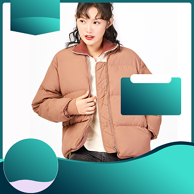 绿色黑色星期五秋冬上新女装外套直通车背景