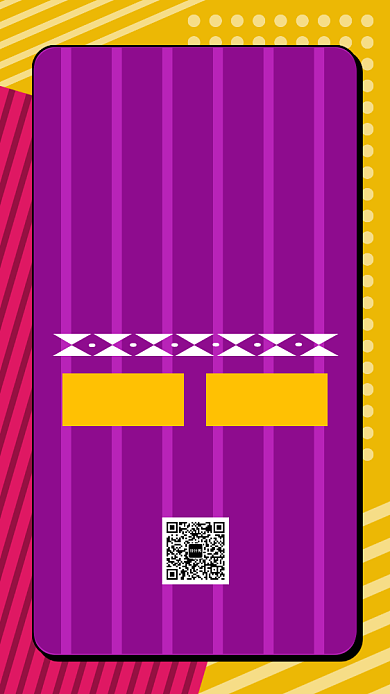 卡通撞色购物促销手机海报模板背景