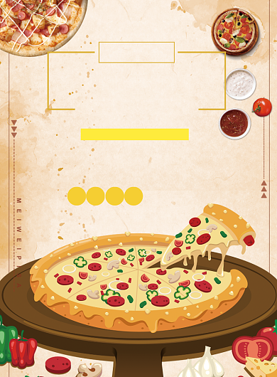 披萨美食餐饮印刷海报背景