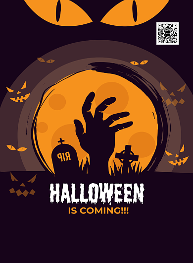 创意卡通2019万圣节宣传促销海报背景