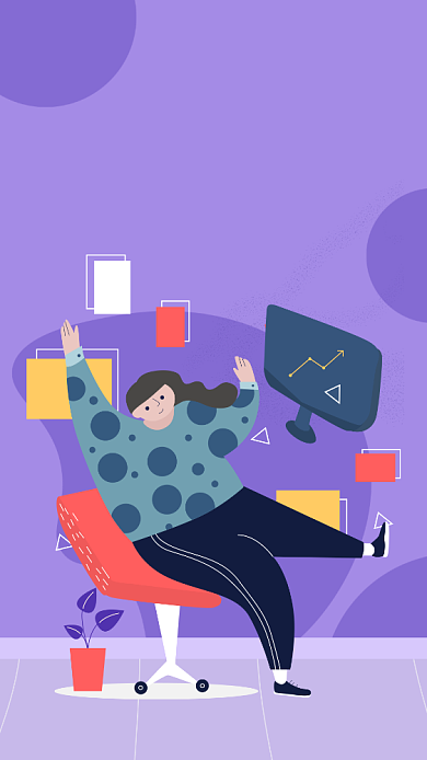 年度热搜插画海报背景