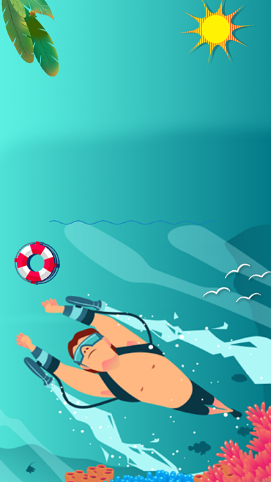 暑假游泳班招生班宣传海报背景