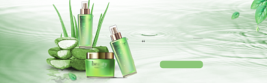 芦荟清爽保湿淘宝banner背景