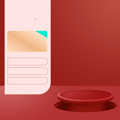 造物节红色高端促销化妆美容电商主图背景