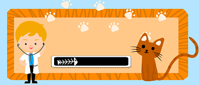 宠物医院卡通手绘手机首图背景