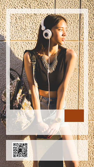 文艺小清新青春你好日签手机海报背景