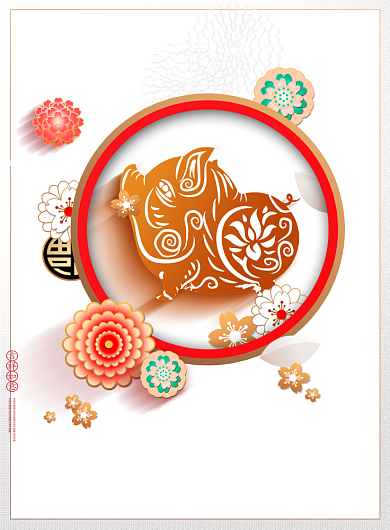 2019新年印刷海报背景