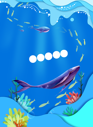 蓝色世界海洋日印刷海报背景