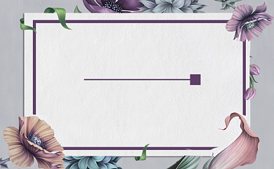 花卉手绘插画潮流商务名片背景