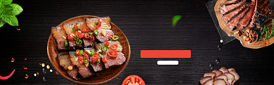美食腊肉促销淘宝banner背景