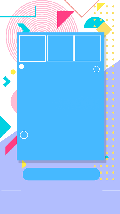 蓝色黄色抽象通用促销五折手机海报背景