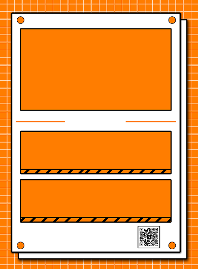 橙色创意招聘印刷海报背景