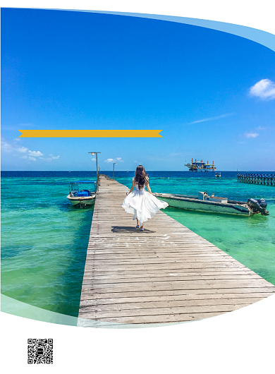 海岛游旅游宣传海报背景