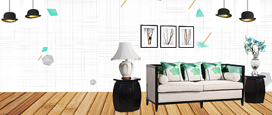 清新舒适家居地产房促销广告微信公众号素材图片背景