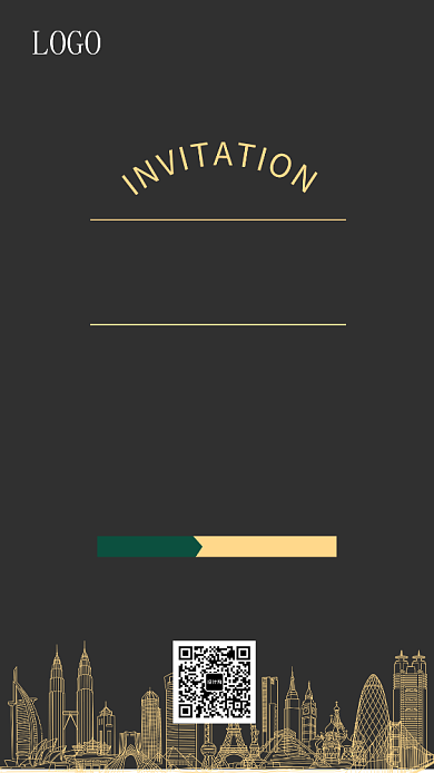 简约房地产黑色手机海报背景