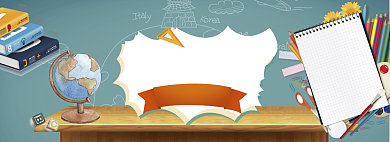 蓝色清新开学季商品促销banner背景