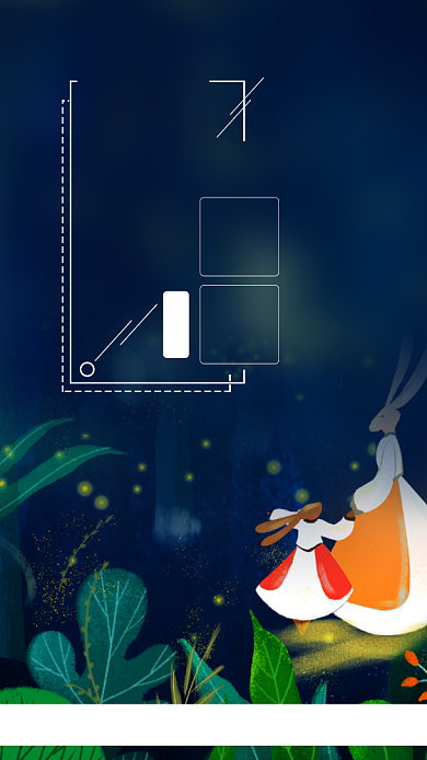 梦想未来简约插画手机海报背景