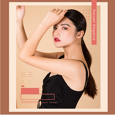 浅色简约国庆焕新黄金周电商女装海报模板淘宝直通车图片背景