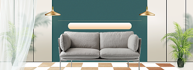 天猫北欧风布艺沙发限时优惠活动淘宝banner背景