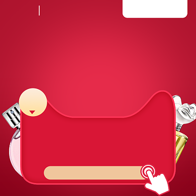 红色调香水双十二促销直通车背景