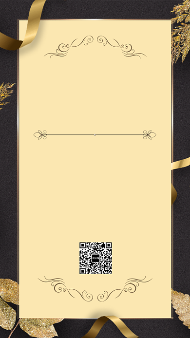 黑金大气欧式婚礼邀请函背景