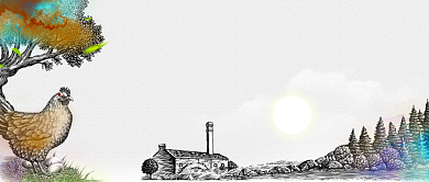 简约古风房产宣传公众号首图背景